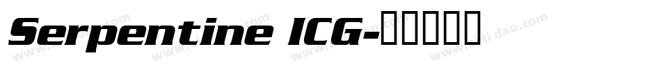 Serpentine ICG字体转换
